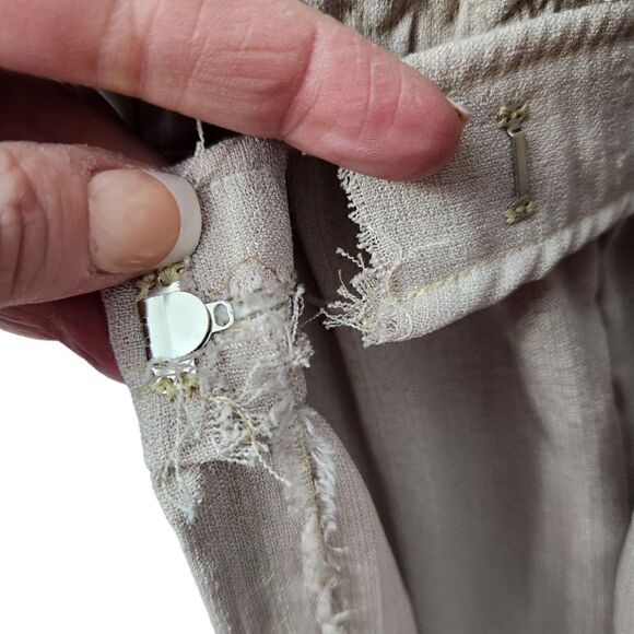 Homemade Amish Mennonite Apron Dress Girl 14 Modest Beige 36 Bust 28 Waist - Picture 11 of 12